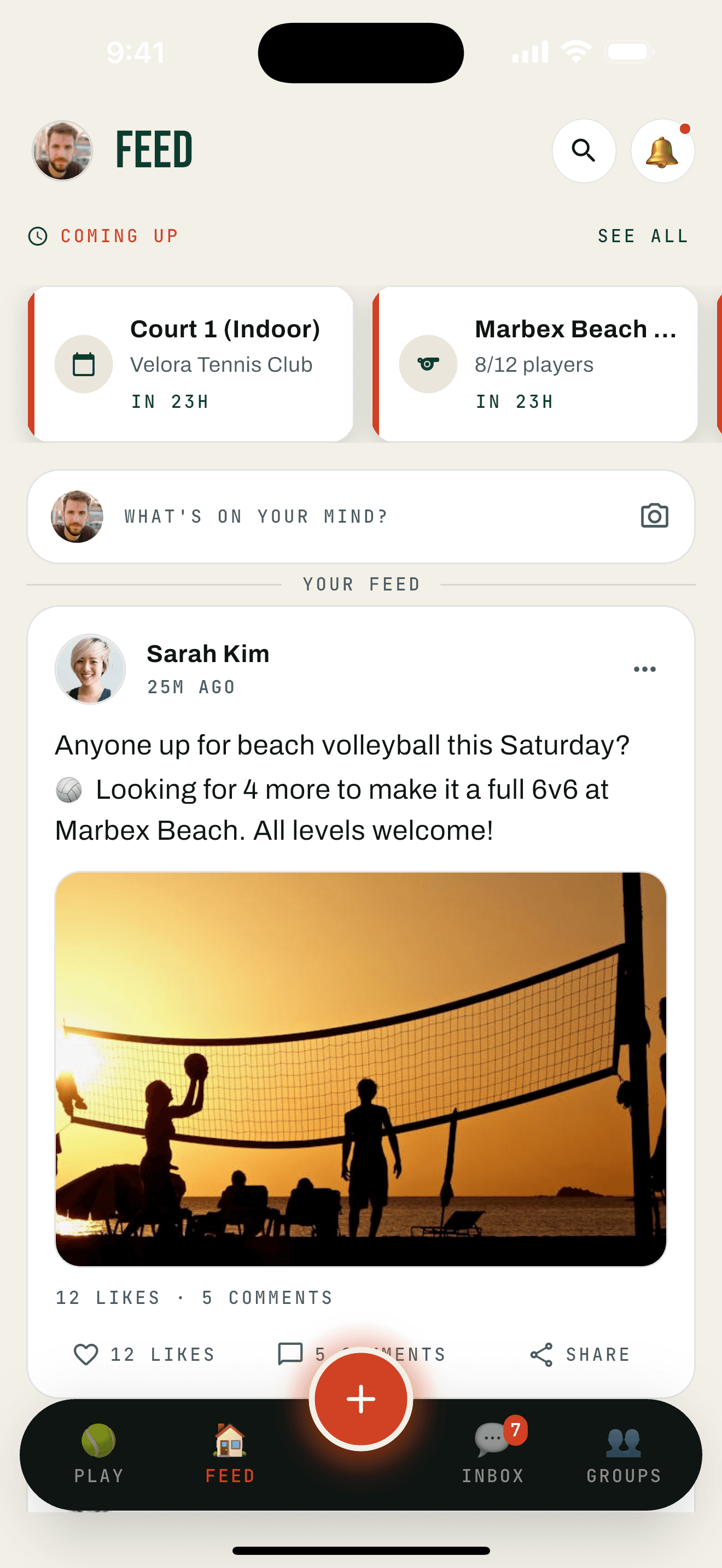 TapNGame Feed tab showing community posts and game updates