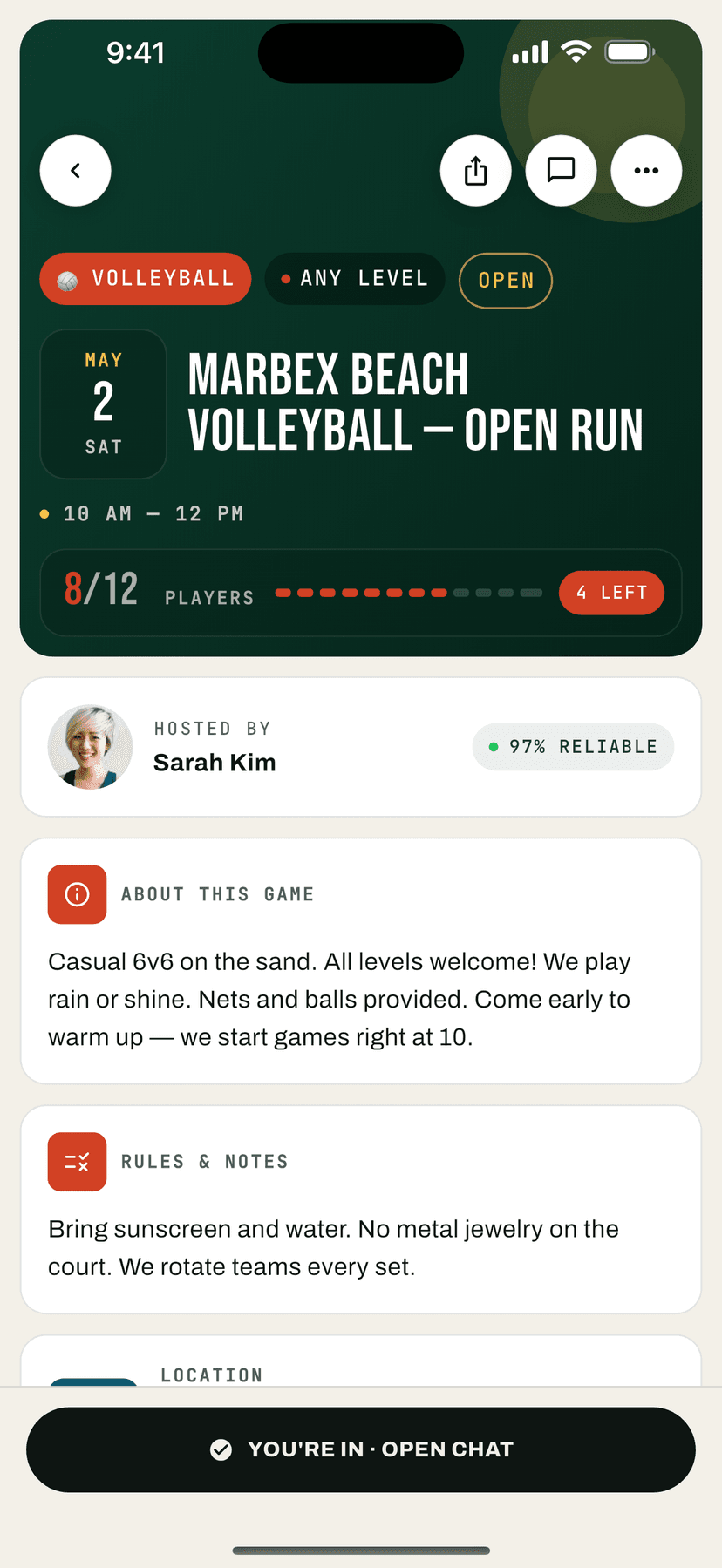 See game details and join